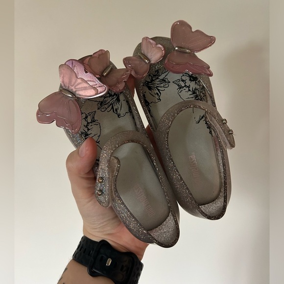 MINI MELISSA ULTRAGIRL FLY III BB - GLITTER SILVER/PINK - Picture 1 of 8